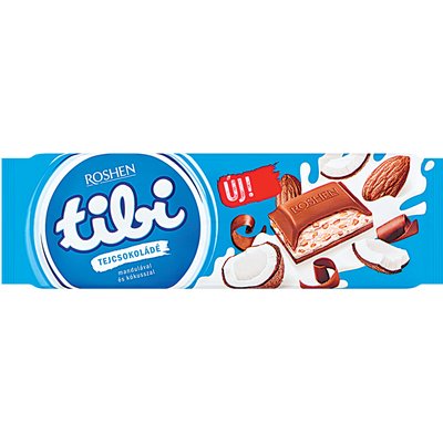 TIBI TEJCSOKOLÁDÉ MANDULÁVAL ÉS KÓKUSSZAL termékképe