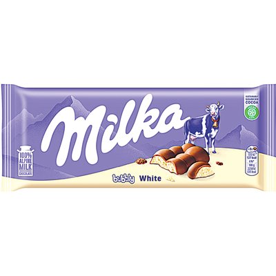 Image of MILKA CSOKOLÁDÉ BUBBLY WHITE