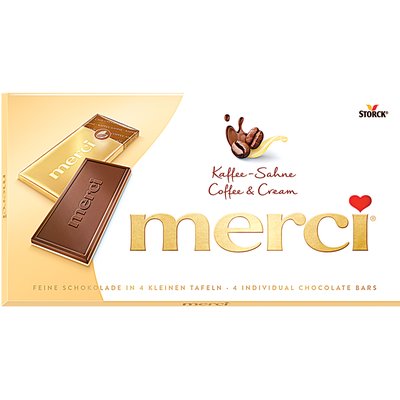 MERCI KÁVÉS-TEJSZÍNES ÍZŰ CSOKOLÁDÉ termékképe