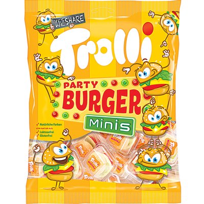 Image of TROLLI PARTY BURGER MINIS GUMICUKOR