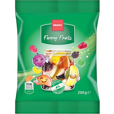 PENNY FUNNY FRUITS GUMICUKOR termékképe