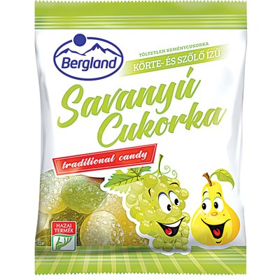 BERGLAND KÖRTE-SZŐLŐ ÍZŰ SAVANYÚ CUKORKA termékképe