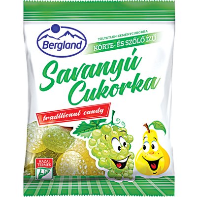 BERGLAND KÖRTE-SZŐLŐ ÍZŰ SAVANYÚ CUKORKA termékképe