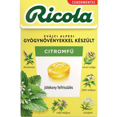 RICOLA CITROMFŰ ÍZŰ CUKORKA termékképe