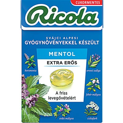 RICOLA EXTRA ERŐS CUKORKA termékképe