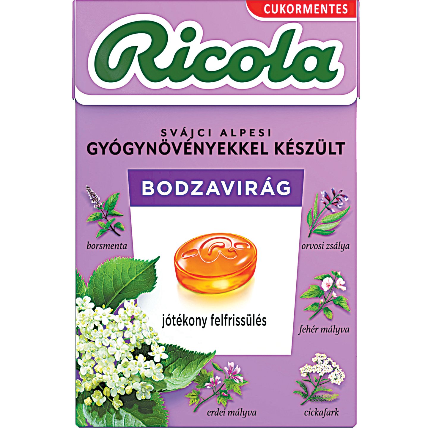 Ricola Bodza ízű Cukorka