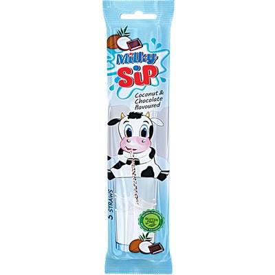 Image of MILKY SIP CSOKOLÁDÉ-KÓKUSZ ÍZŰ SZÍVÓSZÁL