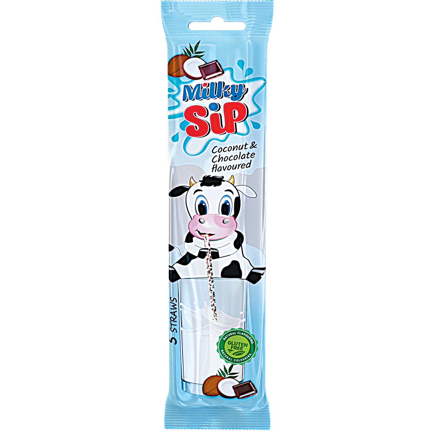 Milky Sip Csokoládé-kókusz ízű Szívószál