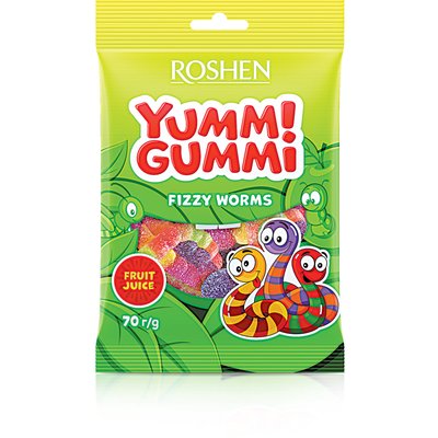 YUMMI GUMMI FIZZY WORMS GUMICUKOR termékképe
