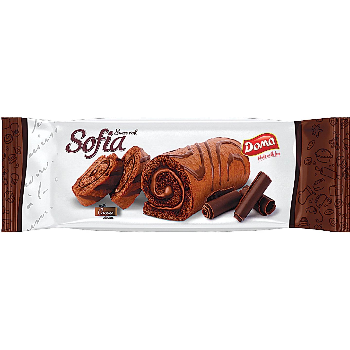 Doma Csokis Piskótatekercs