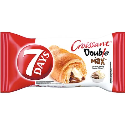 7DAYS DOUBLE MAX KAKAÓ-VANÍLIA ÍZŰ CROISSANT termékképe