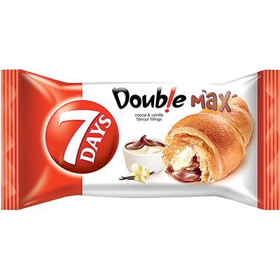 7DAYS DOUBLE MAX KAKAÓ-VANÍLIA ÍZŰ CROISSANT termékképe