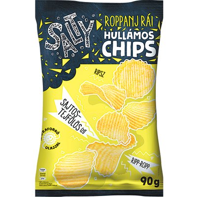 SALTY HULLÁMOS SAJTOS-TEJFÖLÖS CHIPS termékképe