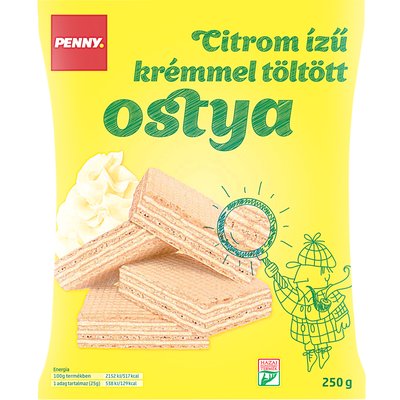 PENNY CITROM ÍZŰ TÖLTÖTT OSTYA termékképe