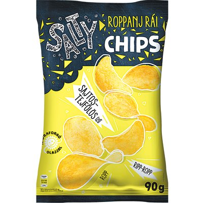 SALTY CHIPS SAJTOS-TEJFÖLÖS ÍZŰ termékképe