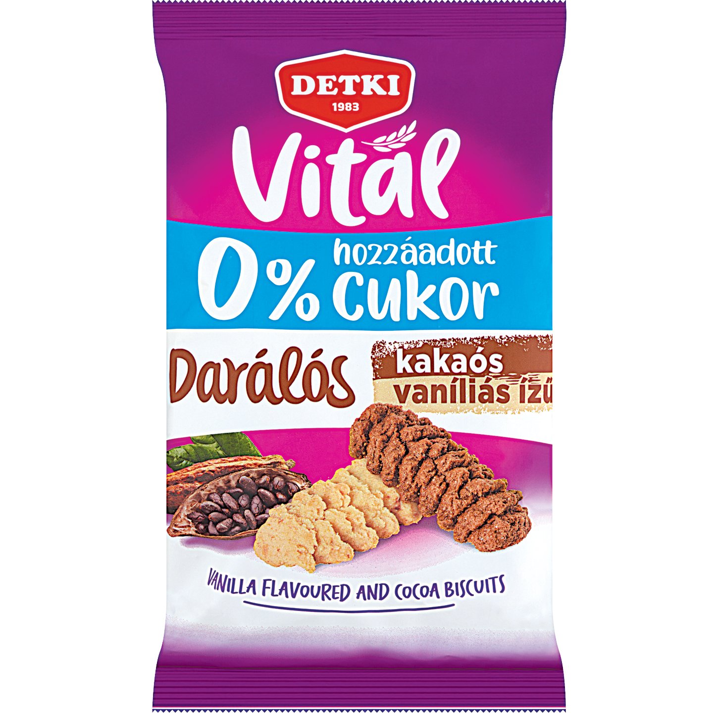 Detki Vitál Hozzáadott Cukor Nélküli Darálós Keksz
