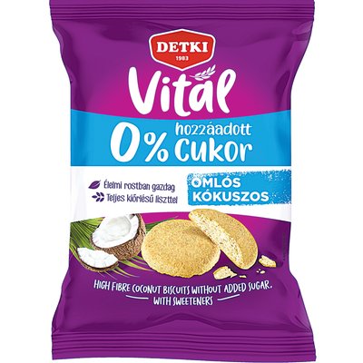 DETKI VITÁL HOZZÁADOTT CUKOR NÉLKÜLI KÓKUSZOS OMLÓS KEKSZ termékképe