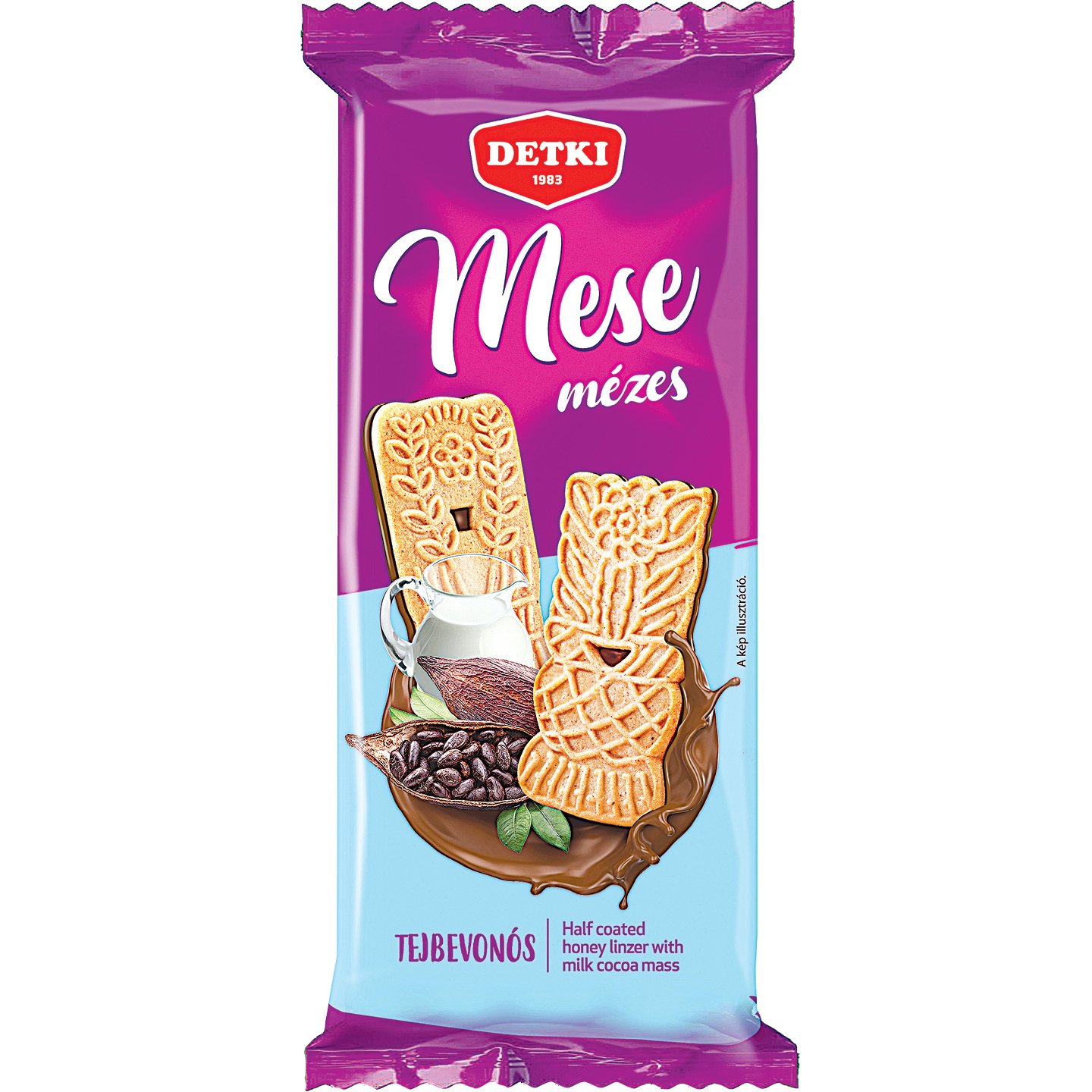Mese Mézes Linzer Tejbevonóval Félig Mártva