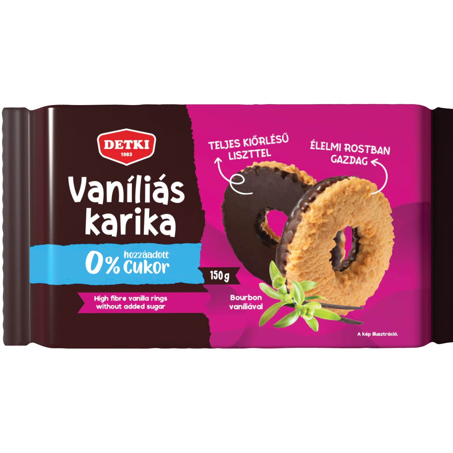 Detki Vaníliás Karika 0% Hozzáadott Cukorral