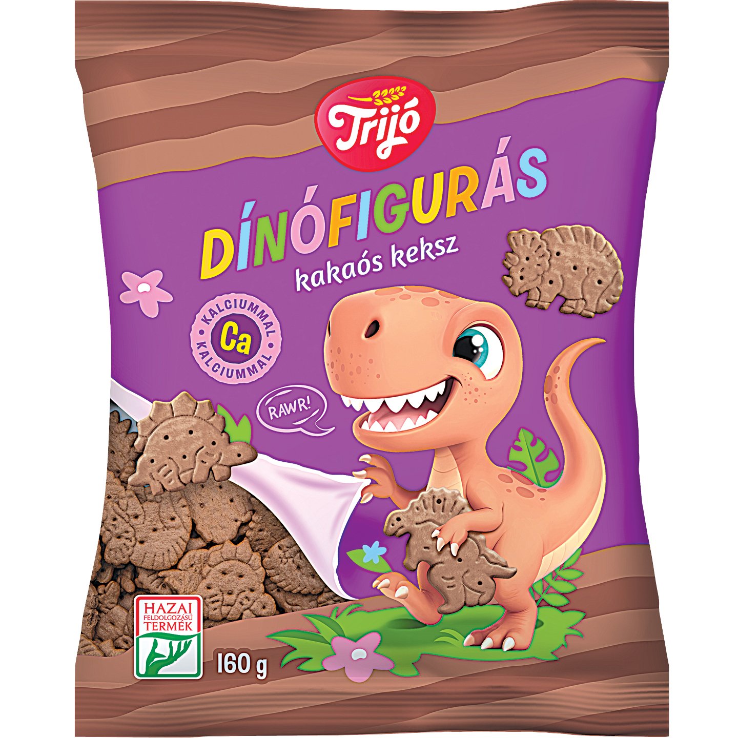 Trijó Dínófigurás Kakaós Háztartási Keksz