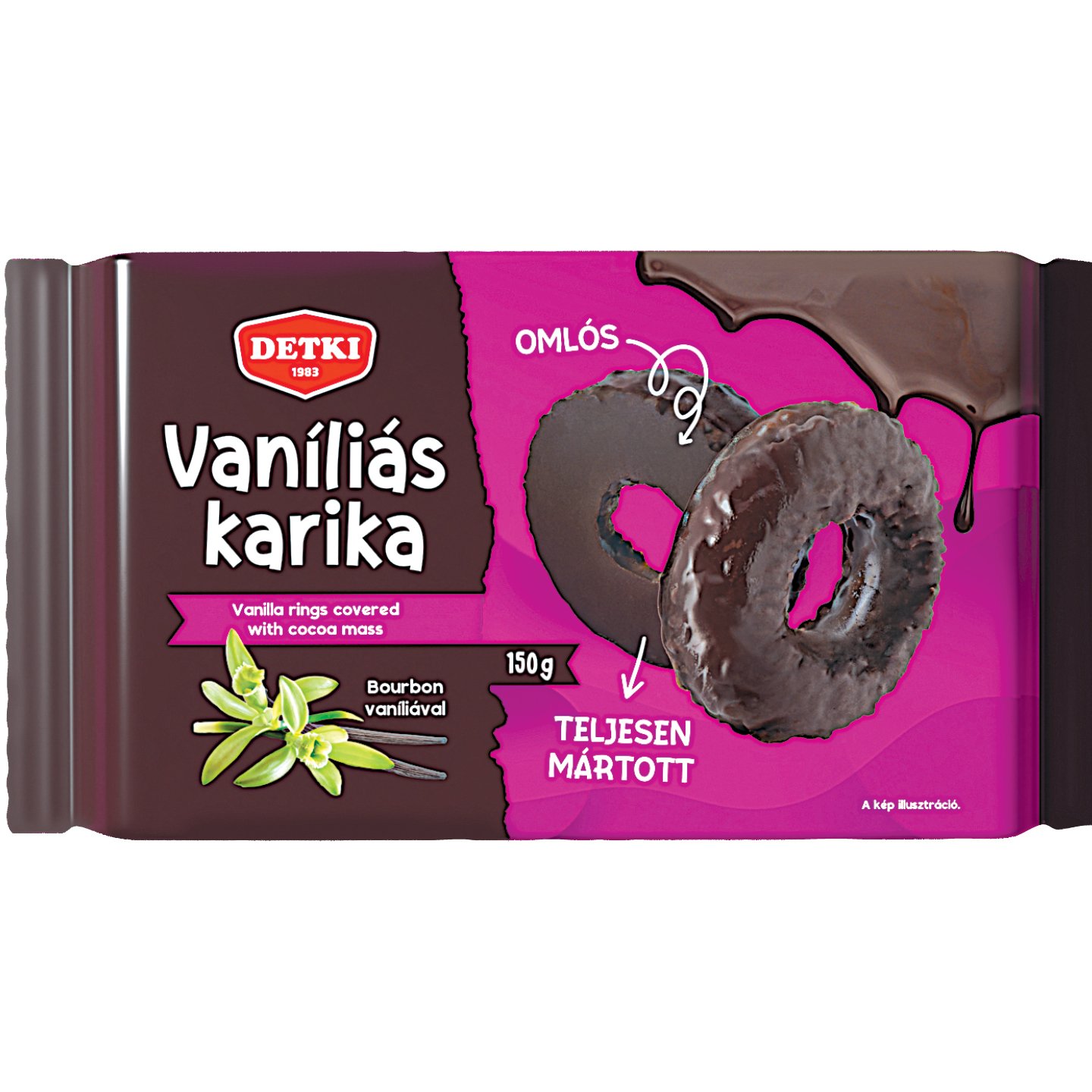 Detki Vaníliás Karika Teljesen Mártott