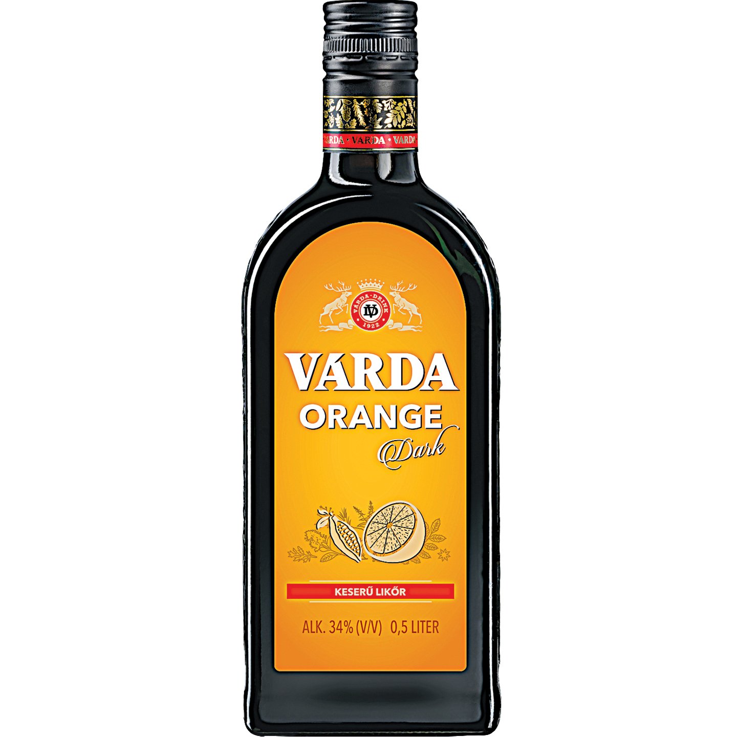 Várda Lik.orange Dark 34% 0,5l Drs