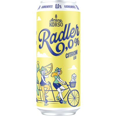 ARANY KORSÓ CITROMOS ALKOHOLMENTES RADLER +50 FT BETÉTDÍJ termékképe