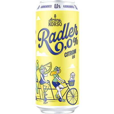 Image of ARANY KORSÓ CITROMOS ALKOHOLMENTES RADLER +50 FT BETÉTDÍJ