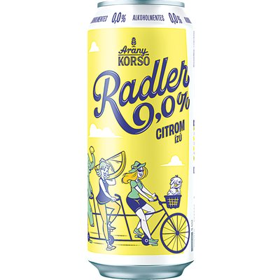 ARANY KORSÓ CITROMOS ALKOHOLMENTES RADLER +50 FT BETÉTDÍJ termékképe