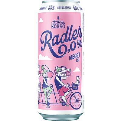 ARANY KORSÓ MEGGYES ALKOHOLMENTES RADLER +50 FT BETÉTDÍJ termékképe