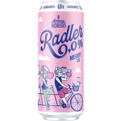 ARANY KORSÓ MEGGYES ALKOHOLMENTES RADLER +50 FT BETÉTDÍJ termékképe