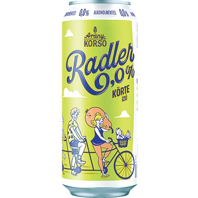 ARANY KORSÓ MEGGYES ALKOHOLMENTES RADLER +50 FT BETÉTDÍJ termékképe