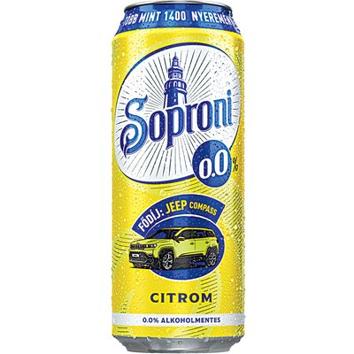 SOPRONI ALKOHOLMENTES RADLER CITROM ÍZŰ +50 FT BETÉTDÍJ termékképe