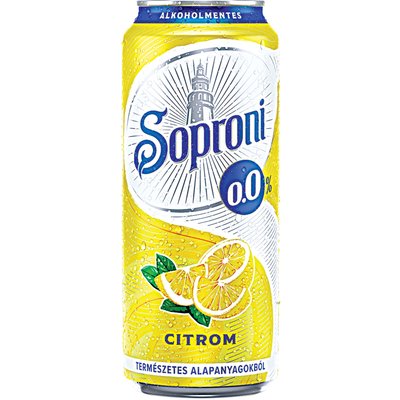 SOPRONI ALKOHOLMENTES RADLER CITROM ÍZŰ +50 FT BETÉTDÍJ termékképe