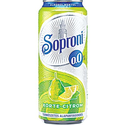 SOPRONI ALKOHOLMENTES RADLER KÖRTE-CITROM ÍZŰ +50 FT BETÉTDÍJ termékképe