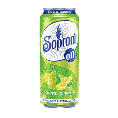 SOPRONI ALKOHOLMENTES RADLER KÖRTE-CITROM ÍZŰ +50 FT BETÉTDÍJ termékképe