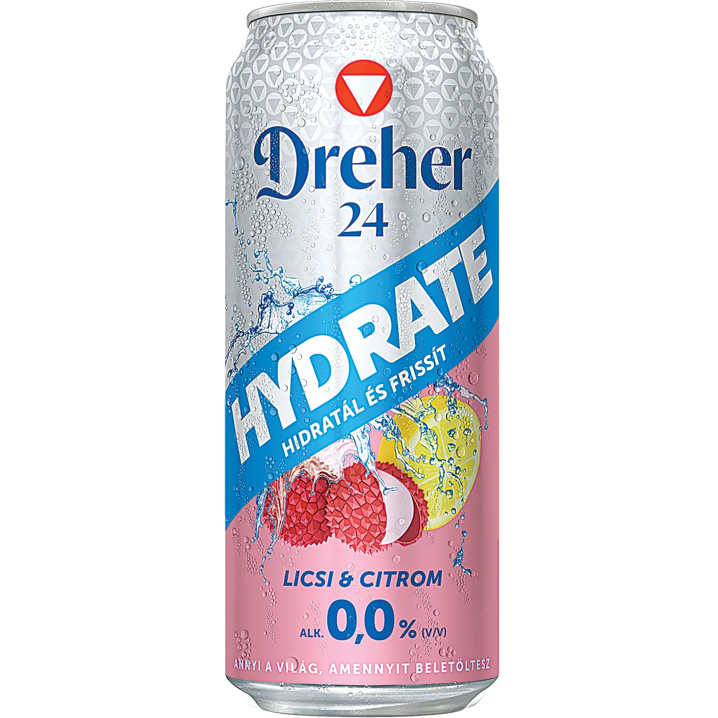 Dreher24 Hydrate Licsi-citrom ízű Alkoholmentes ízesített Sör+50 Ft Betétdíj