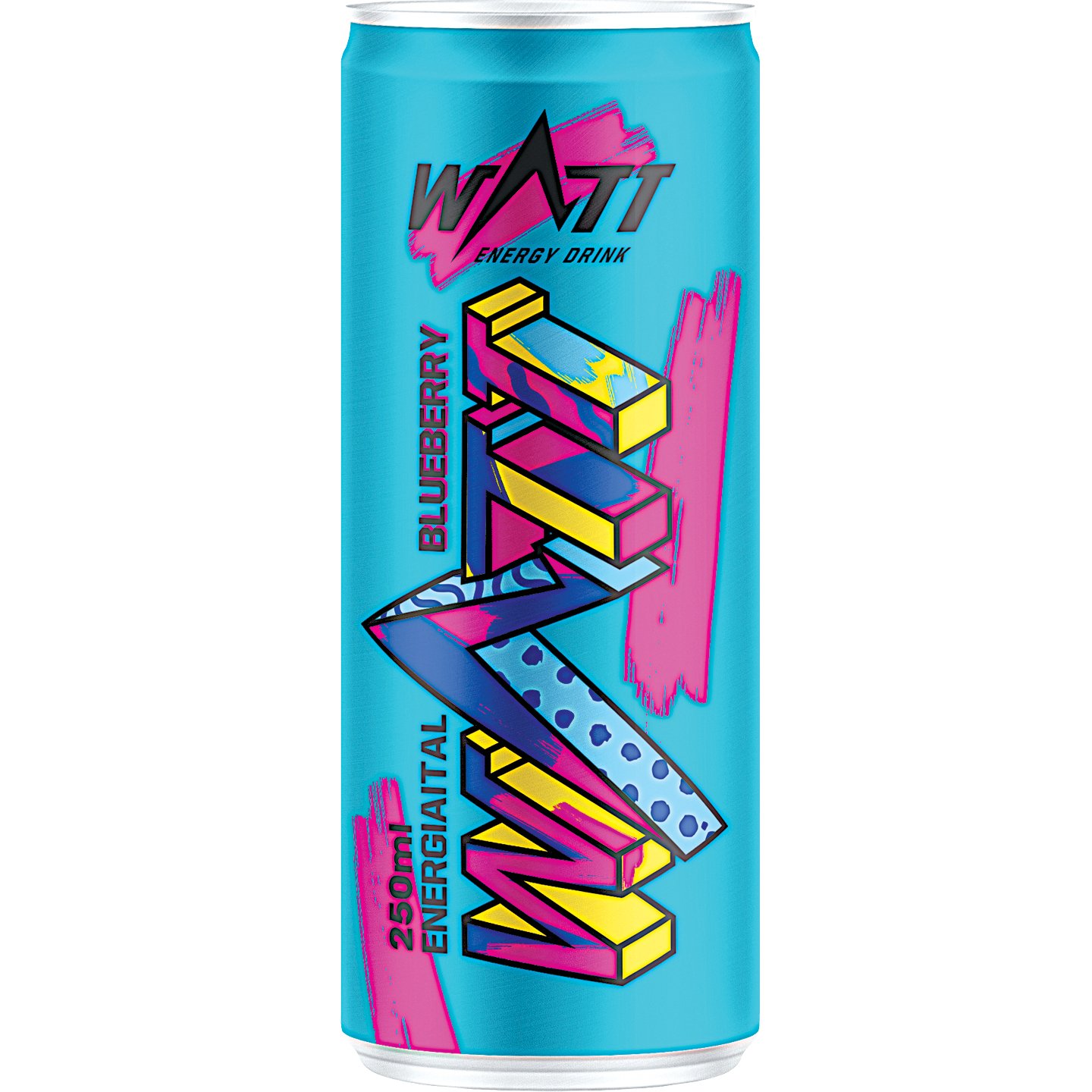 Watt áfonya ízű Szénsavas Energiaital +50 Ft Betétdíj