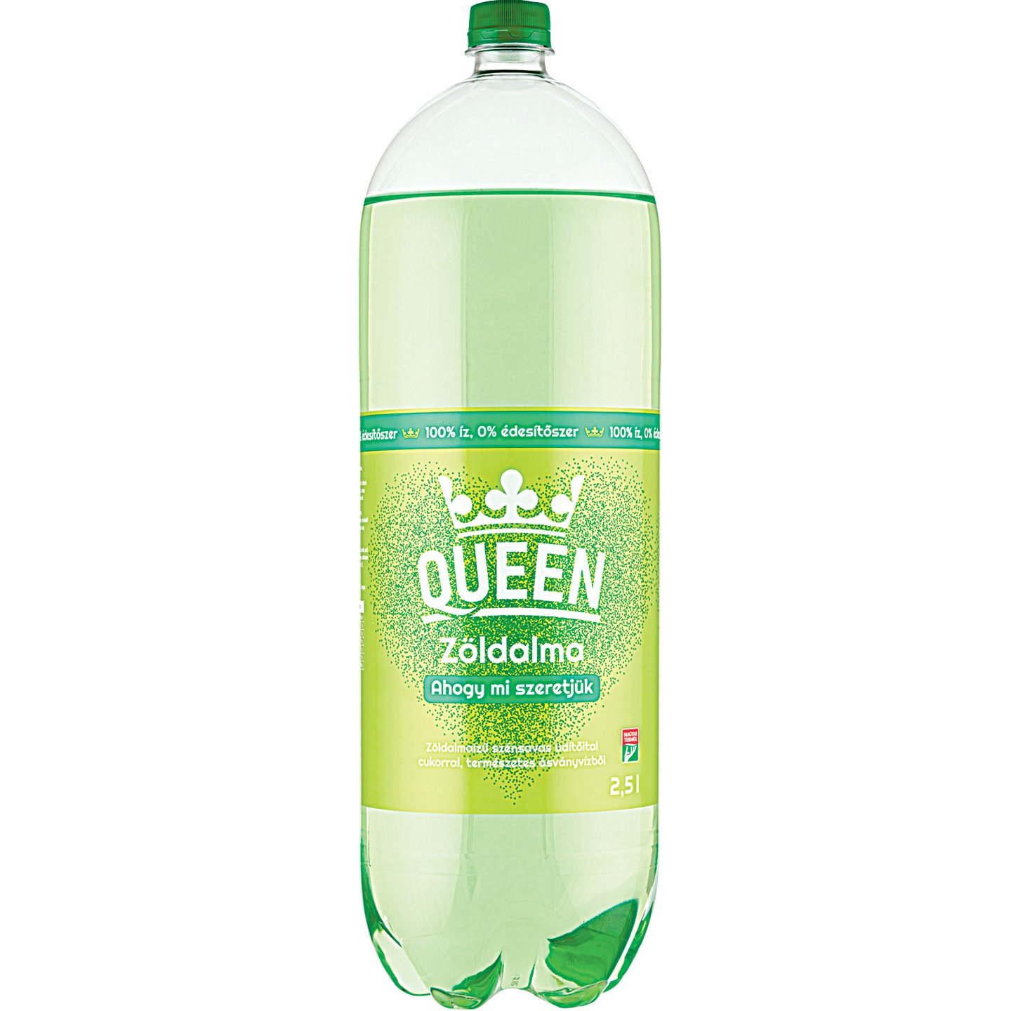 Queen Zöldalma ízű üdítőital +50 Ft Betétdíj