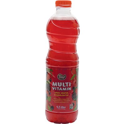 BINO PIROS MULTIVITAMIN GYÜMÖLCSITAL +50 FT BETÉTDÍJ termékképe