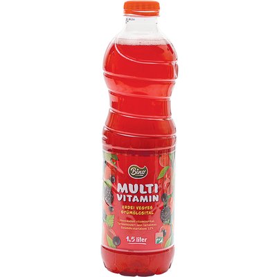 BINO PIROS MULTIVITAMIN GYÜMÖLCSITAL +50 FT BETÉTDÍJ termékképe