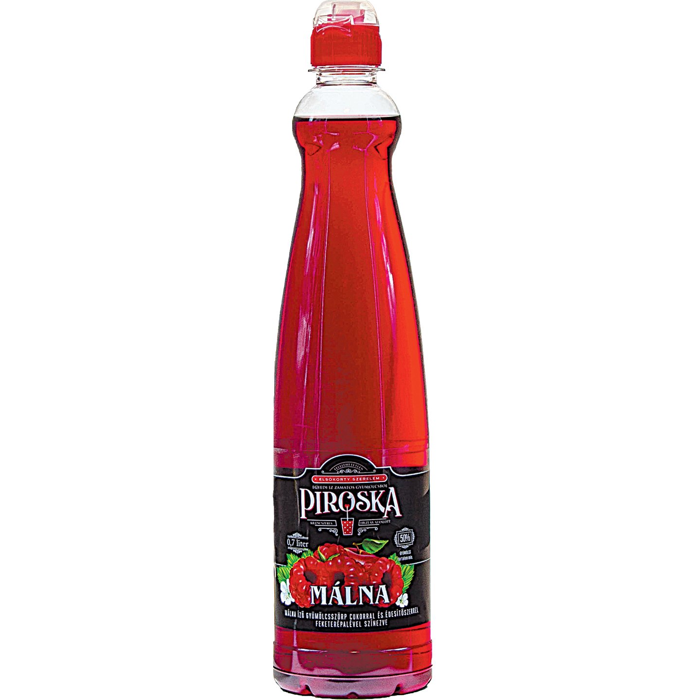 Piroska Málna ízű Szörp +50 Ft Betétdíj