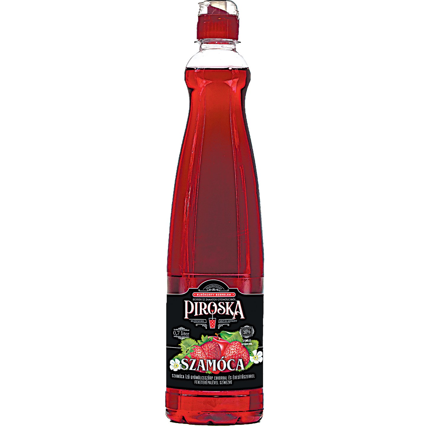 Piroska Szamóca ízű Szörp +50 Ft Betétdíj