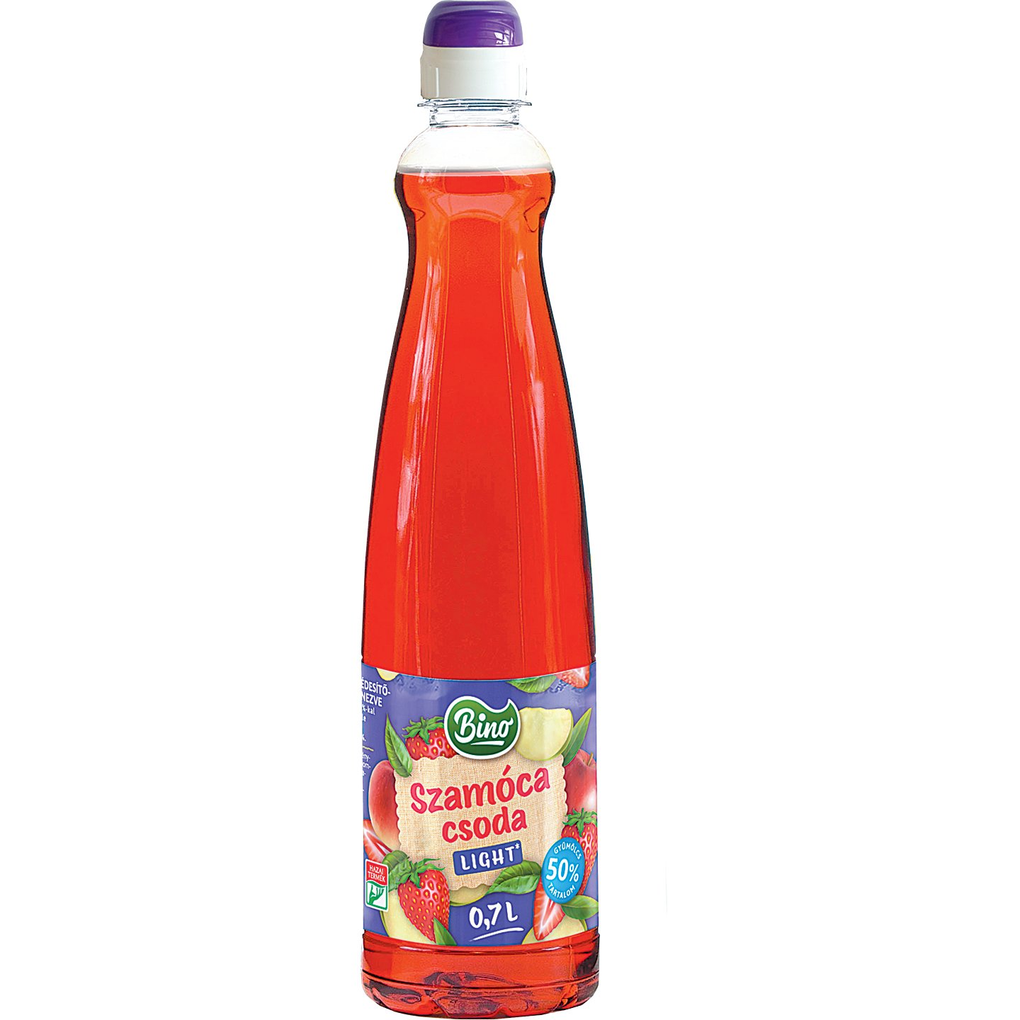 Bino Light Szamóca ízű Szörp +50 Ft Betétdíj
