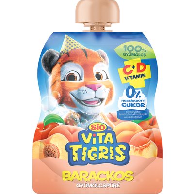 SIÓ VITATIGRIS BARACK ÍZŰ GYÜMÖLCSPÜRÉ termékképe