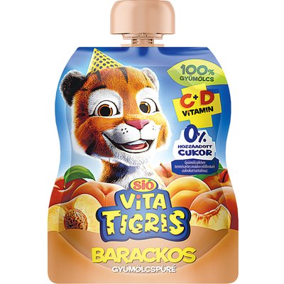 SIÓ VITATIGRIS BARACK ÍZŰ GYÜMÖLCSPÜRÉ termékképe