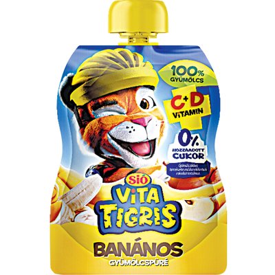 SIÓ VITATIGRIS BANÁNOS ÍZŰ GYÜMÖLCSPÜRÉ termékképe