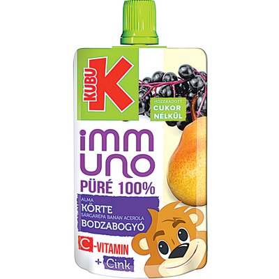 KUBU IMMUNO KÖRTE-BODZA ÍZŰ GYÜMÖLCSPÜRÉ termékképe