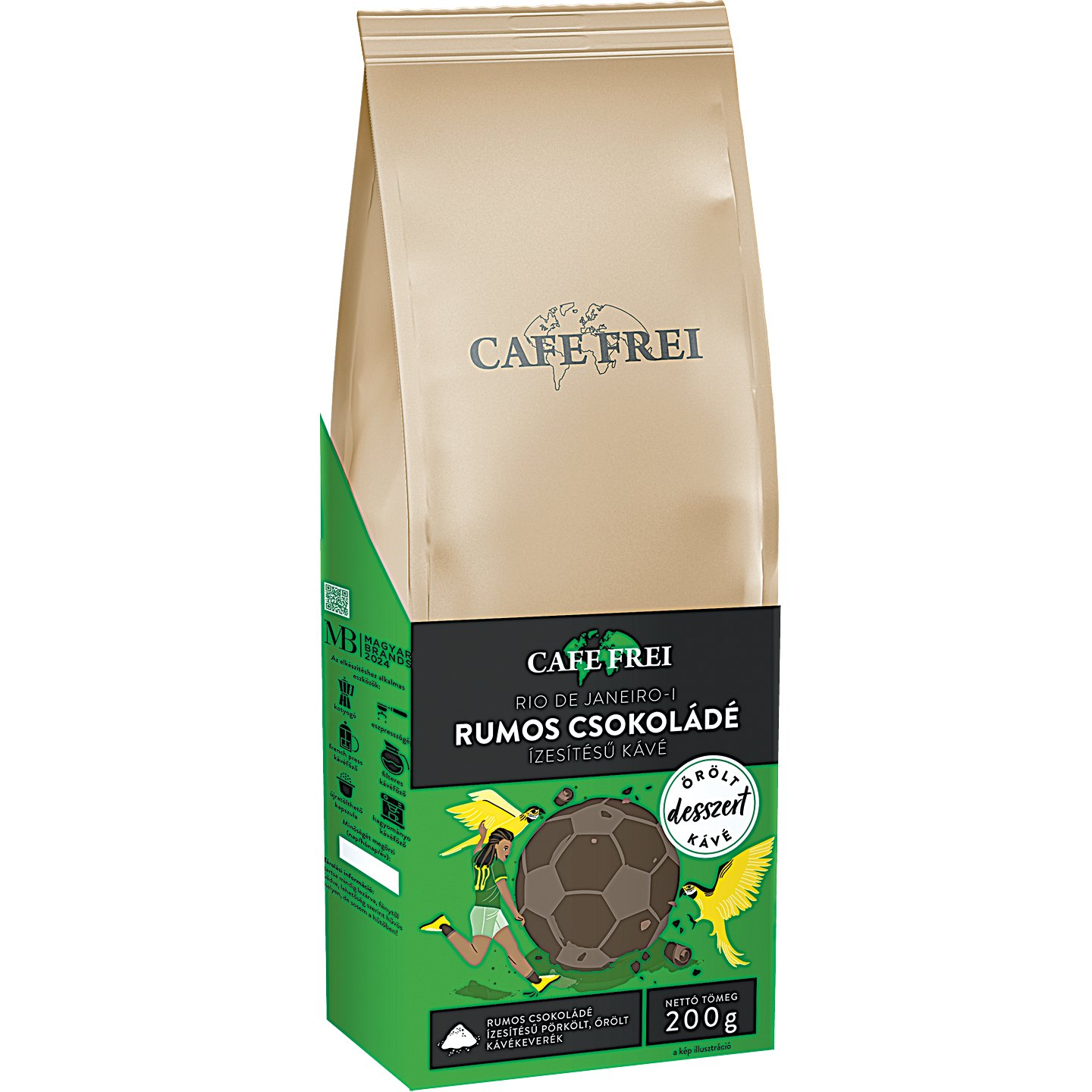 Cafe Frei Rumos Csokoládé ízű őrölt Desszert Kávé