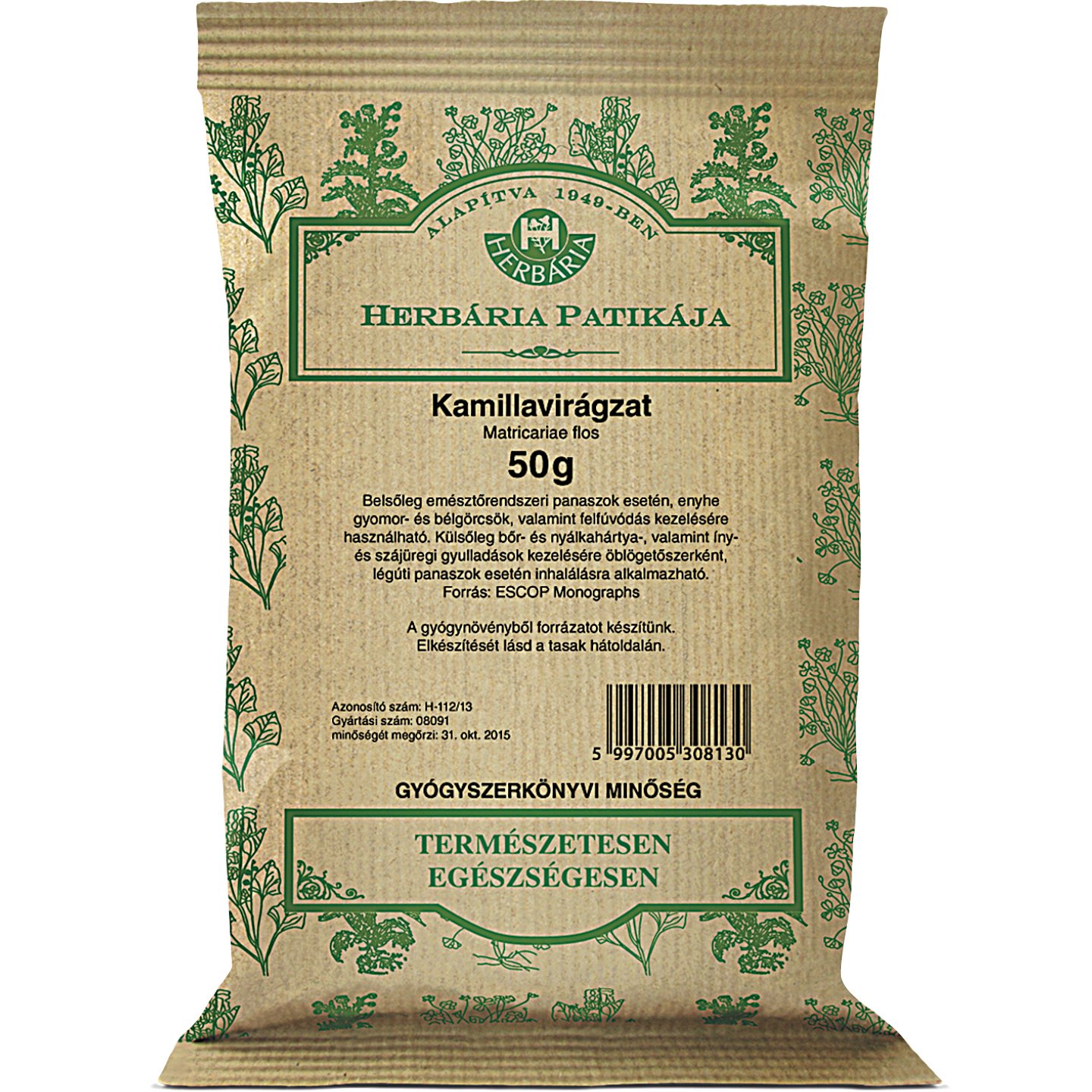 Herbária Kamillavirágzat Tea